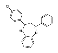 2-(4-chlorophenyl)-4-phenyl-2,3-dihydro-1H-1,5-benzodiazepine结构式