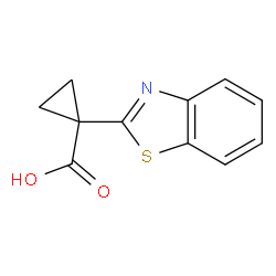 1-(Benzo[d]thiazol-2-yl)cyclopropanecarboxylic acid structure