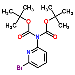 6-(di-boc-amino)-2-bromopyridine structure