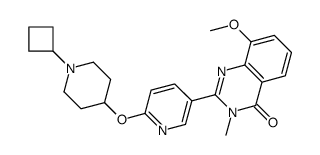 4(3H)-Quinazolinone,2-[6-[(1-cyclobutyl-4-piperidinyl)oxy]-3-pyridinyl]-8-methoxy-3-methyl- Structure