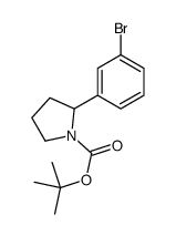 tert-butyl 2-(3-bromophenyl)pyrrolidine-1-carboxylate结构式