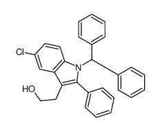 2-(1-benzhydryl-5-chloro-2-phenylindol-3-yl)ethanol结构式