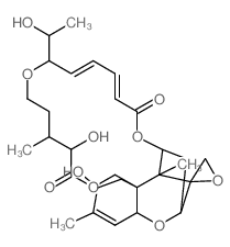 Verrucarin A,7'-deoxo-8-hydroxy-7'-(1-hydroxyethyl)-, [7'R(R),8R]- (9CI)结构式