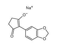 sodium salt of 2-(3,4-(methylenedioxy)phenyl)-1,3-cyclopentanedione结构式