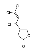 4-(1,3,3-trichloroprop-2-enyl)oxolan-2-one结构式