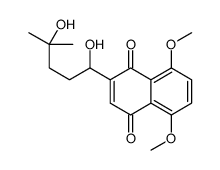 2-(1,4-dihydroxy-4-methylpentyl)-5,8-dimethoxynaphthalene-1,4-dione结构式