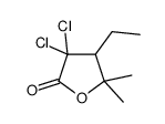 3,3-dichloro-4-ethyl-5,5-dimethyloxolan-2-one Structure