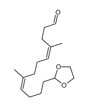 12-(1,3-dioxolan-2-yl)-4,8-dimethyldodeca-4,8-dienal Structure