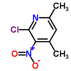 2-Chloro-4,6-dimethyl-3-nitropyridine structure