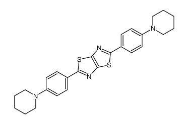 2,5-bis(4-piperidin-1-ylphenyl)-[1,3]thiazolo[5,4-d][1,3]thiazole结构式