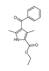 4-benzoyl-3,5-dimethyl-1H-pyrrole-2-carboxylic acid ethyl ester结构式