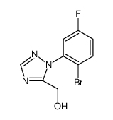 1H-1,2,4-Triazole-5-methanol, 1-(2-bromo-5-fluorophenyl) Structure