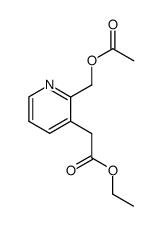 2-(acetoxymethyl)pyridine-3-acetate Structure