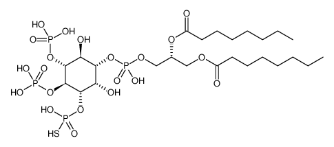 磷脂酰肌醇(3,4,5)P_33-亚甲基膦酸盐.diC8结构式