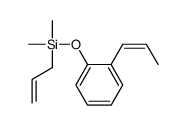 dimethyl-prop-2-enyl-(2-prop-1-enylphenoxy)silane结构式