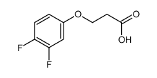 3-(3,4-二氟苯氧基)丙酸结构式