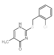 4(3H)-Pyrimidinone,2-[[(2-chlorophenyl)methyl]thio]-5-methyl-结构式