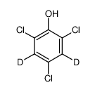 2,4,6-三氯苯酚-3,5-D2结构式