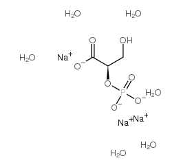 Trisodium D-(+)-2-phosphoglycerate hydrate Structure