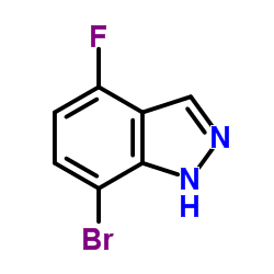 7-溴-4-氟-1H-吲唑结构式