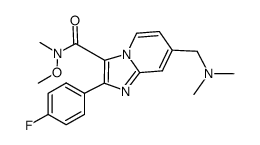 7-dimethylaminomethyl-2-(4-fluorophenyl)imidazo[1,2-a]pyridine-3-carboxylic acid methoxymethyamide结构式