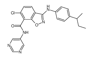 3-(4-sec-butylphenylamino)-6-chloro-N-(pyrimidin-5-yl)benzo[d]isoxazole-7-carboxamide Structure