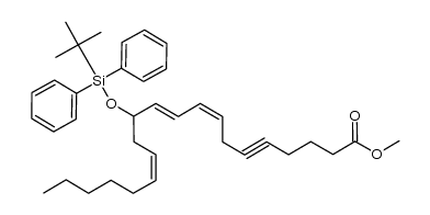 methyl 12-[(tert-butyldiphenylsilyl)oxy]-8,10,14-eicosatrien-5-ynoate结构式