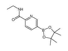 2-(N-乙基氨基羰基)吡啶-5-硼酸频那醇酯结构式