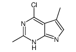 4-氯-2,5-二甲基-7H-吡咯并[2,3-d]嘧啶结构式