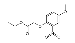 ethyl 2-[4-methoxy-2-nitrophenoxy]acetate结构式