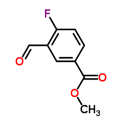 4-氟-3-甲醛苯甲酸甲酯结构式