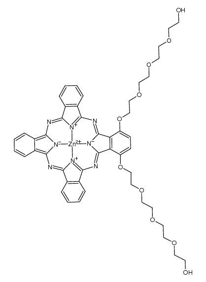 ZnPc[O(CH2CH2O)4H]2结构式