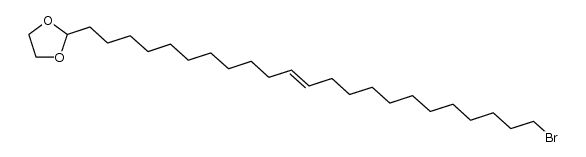cis,trans-24-bromotetracos-12-enal ethylene acetal结构式