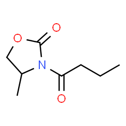 2-Oxazolidinone,4-methyl-3-(1-oxobutyl)- Structure
