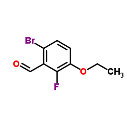 6-溴-3-氯-2-氟苯甲醛结构式