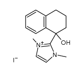 1,3-dimethyl-2-(1-hydroxy-1,2,3,4-tetrahydronaphth-1-yl)-1H-imidazolium iodide结构式