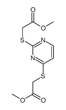 methyl 2-[2-(2-methoxy-2-oxoethyl)sulfanylpyrimidin-4-yl]sulfanylacetate结构式