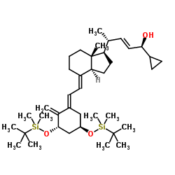 双-O-(叔丁基二甲基甲硅烷基)-反式三钙三醇结构式