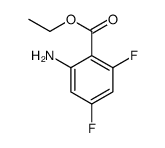2-氨基-4,6-二氟苯甲酸乙酯结构式