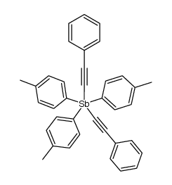 bis(phenylethynyl)tri-p-tolylstiborane Structure