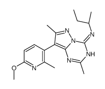 N-[(2S)-2-Butanyl]-8-(6-methoxy-2-methyl-3-pyridinyl)-2,7-dimethy lpyrazolo[1,5-a][1,3,5]triazin-4-amine Structure