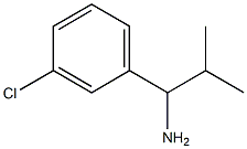 1-(3-CHLOROPHENYL)-2-METHYLPROPAN-1-AMINE结构式