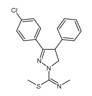 methyl 3-(4-chlorophenyl)-N-methyl-4-phenyl-4,5-dihydro-1H-pyrazole-1-carbothioimidate Structure