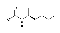 erythro-2,3-dimethylheptanoic acide Structure
