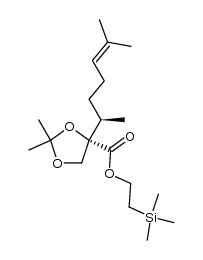(4S)-2,2-Dimethyl-4-[(1R)-1,5-dimethyl-4-hexenyl]-4-[[2-(trimethylsilyl)ethoxy]carbonyl]-1,3-dioxolane结构式