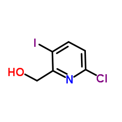 (6-Chloro-3-iodo-2-pyridinyl)methanol Structure