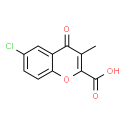 6-Chloro-3-methyl-4-oxo-4H-chromene-2-carboxylic Acid Structure