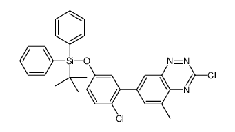 7-(5-((叔丁基二苯基甲硅烷基)氧基)-2-氯苯基)-3-氯-5-甲基苯并[e][1,2,4]三嗪结构式