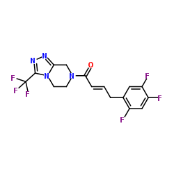 (2E)-1-[5,6-Dihydro-3-(trifluoromethyl)-1,2,4-triazolo[4,3-a]pyrazin-7(8H)-yl]-4-(2,4,5-trifluorophenyl)-2-buten-1-one Structure