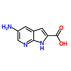 5-氨基-1H-吡咯并[2,3-b]吡啶-2-羧酸结构式